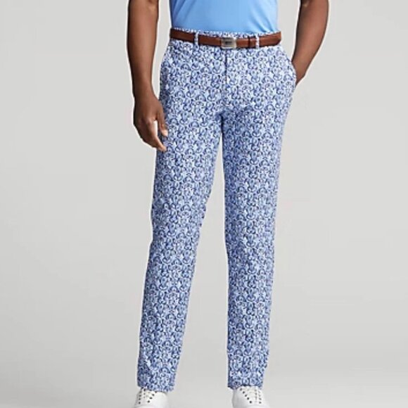 RLX Ralph Lauren Men’s Tailored Fit Water-Repellent Golf Pants Blue, Size 32x32 - Picture 2 of 16